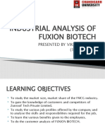 Industrial Analysis of Fuxion Biotech: Presented by Vikrant Bisht (19MBA1646)