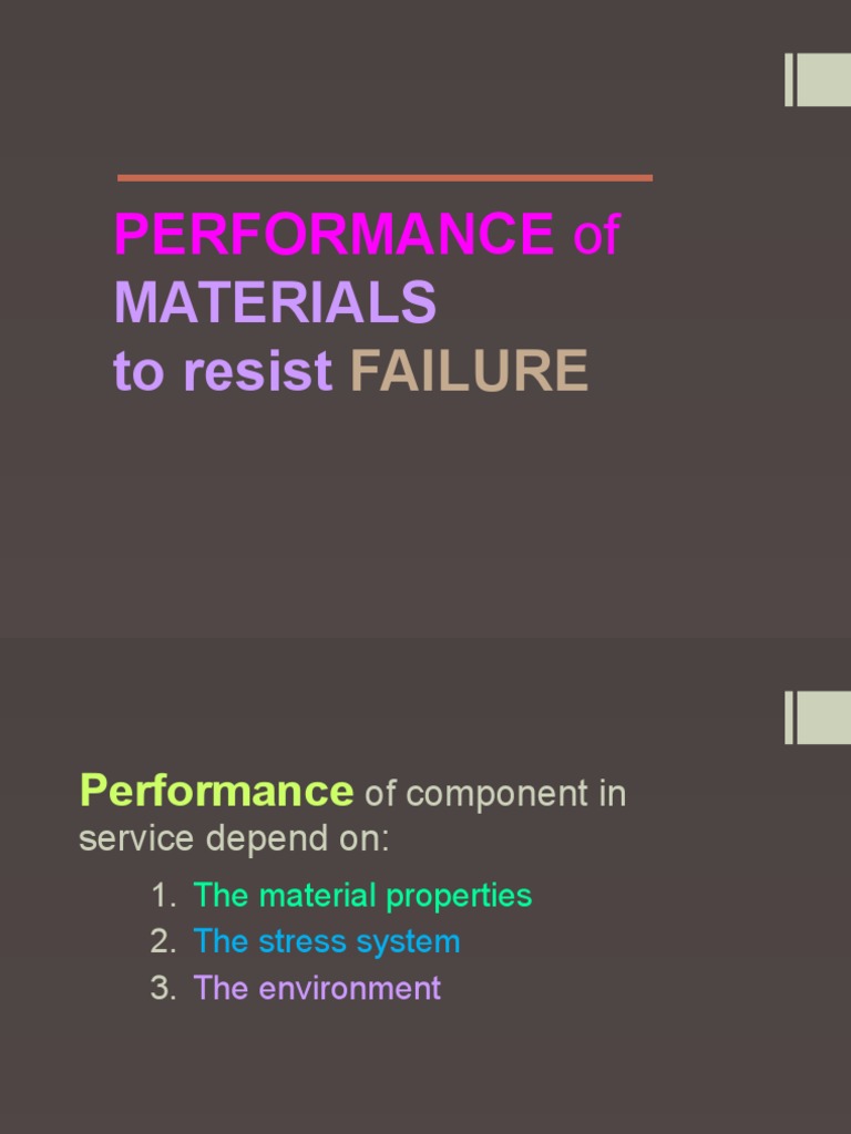 Material Performance & Failure Analysis | PDF | Deformation ...