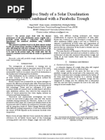 Comparative Study of A Solar Desalination System Combined With A Parabolic Trough