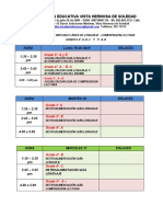 Horario Encuentros Virtuales Periodo 2 Lenguaje