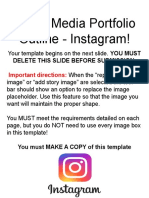 Social Media Portfolio Outline - Instagram!: Delete This Slide Before Submission