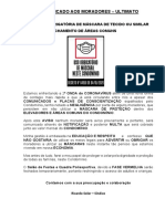 UTILIZAÇÃO OBRIGATÓRIA DE MÁSCARA DE TECIDO OU SIMILAR 10.03.2021