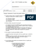 Avaliação de Trabalho em Altura BCM