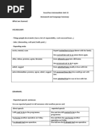 What We Learned:: Face2Face Intermediate Unit 11 Homework and Language Summary