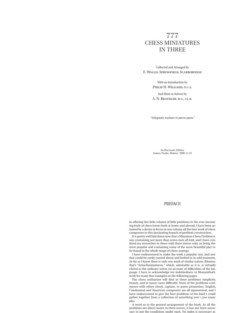 777 Chess Puzzles (Full Book) | PDF | Game Theory | Abstract Strategy Games