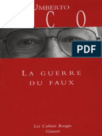 Umberto Eco La Guerre Du Faux