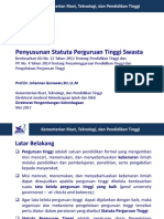 Penyusunan Statuta PTS Peb 2018