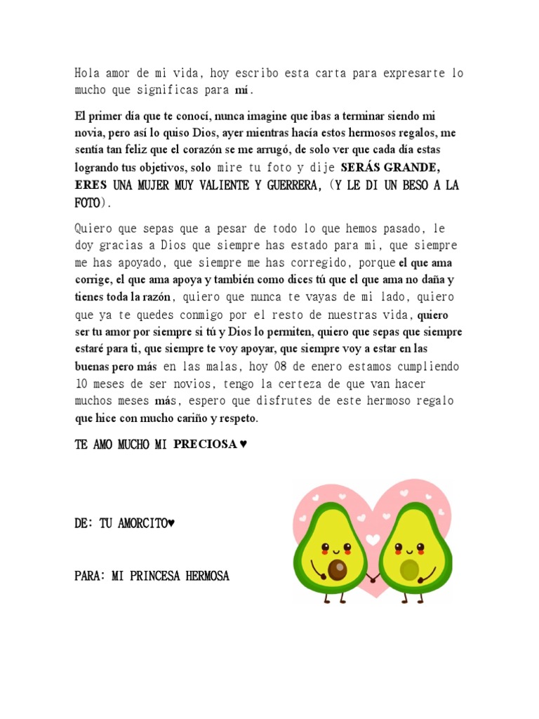 Carta para El Amor de Mi Vida | PDF