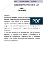 Planeación Abril 3o Grado 2021