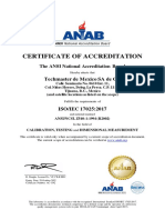 Certificate of Accreditation: Techmaster de Mexico SA de CV