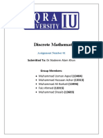 Discrete Mathematics Assignment Analysis