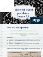 Solve Real World Problems Lesson 3.8