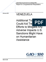 Venezuela Additional Tracking Could Aid Treasury's Efforts To Mitigate Any Adverse Impacts U.S. Sanctions Might Have On Humanitarian Assistance