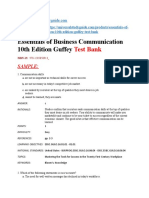 Essentials of Business Communication 10th Edition Test Bank