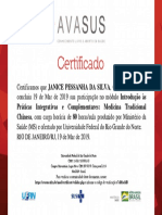 Medicina Tradicional Chinesa - Certificado de Conclusão