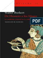Walter Burkert - De Homero a Los Magos