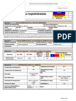 Sulfato Ferroso Heptahidratado: Hoja de Datos de Seguridad (HDS)