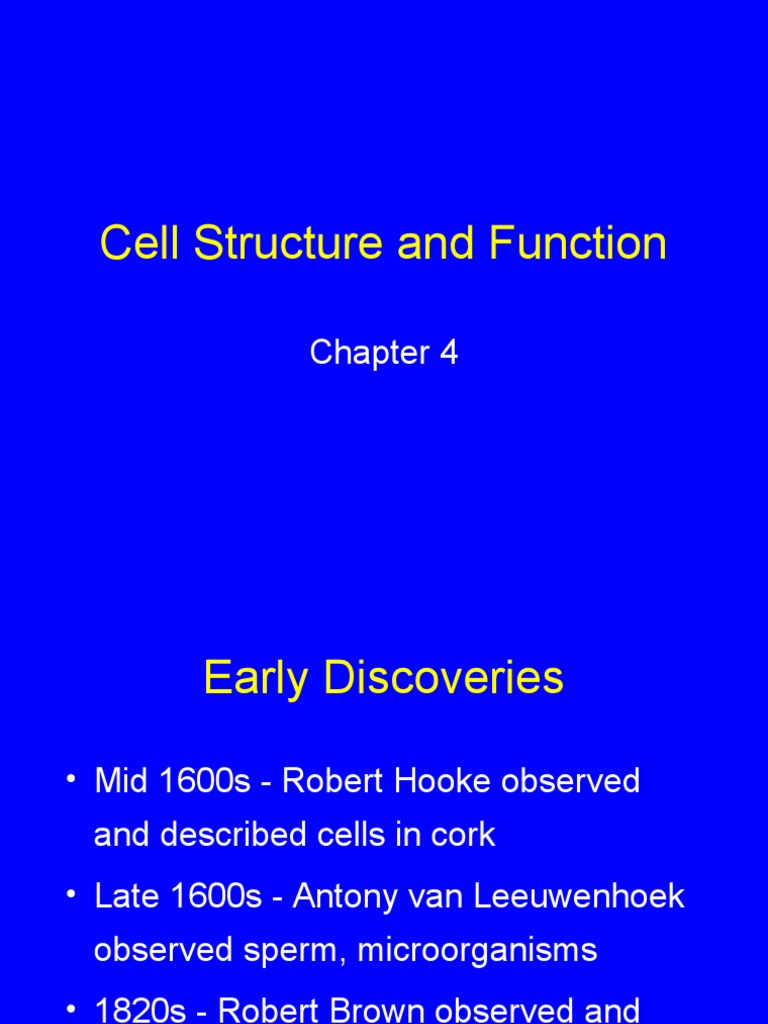 Cell Structure and Function Overview | PDF | Cell (Biology) | Cell Nucleus