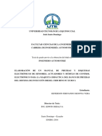 Elaboración de manual de pruebas y esquemas electrónicos de sensores, actuadores y módulo de control electrónico para maqueta didáctica de sistema de inyección diésel CRDI Hino FC Euro 3