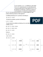 Resolución de Problema de Matrices