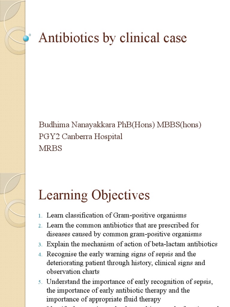 Antibiotics by Clinical Cases | PDF | Sepsis | Penicillin