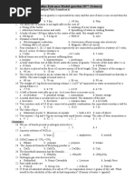 Model Entrance Question (Science)