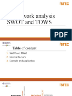 Framework Analysis Swot and Tows