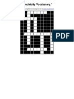 Electricity Crossword