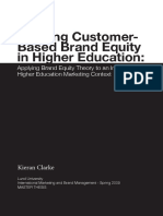 Building Customer-Based Brand Equity in Higher Education