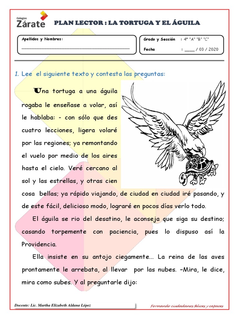 El Águila y La Tortuga Lectura | PDF