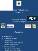 Update On Prepex Device Research: Prof. Mufuta Tshimanga Co-Principal Investigator