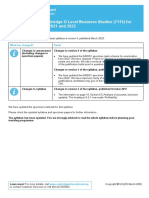 Syllabus Update: Cambridge O Level Business Studies (7115) For Examination in 2020, 2021 and 2022