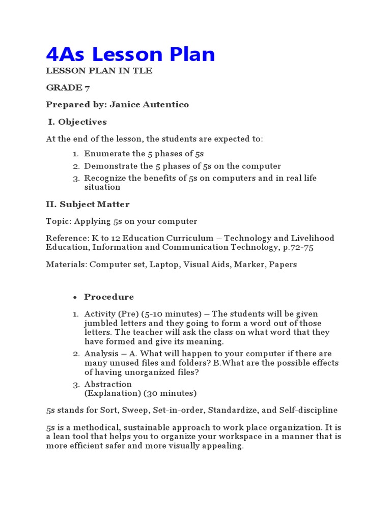 4as-lesson-plan-lesson-plan-in-tle-grade-7-prepared-by-janice