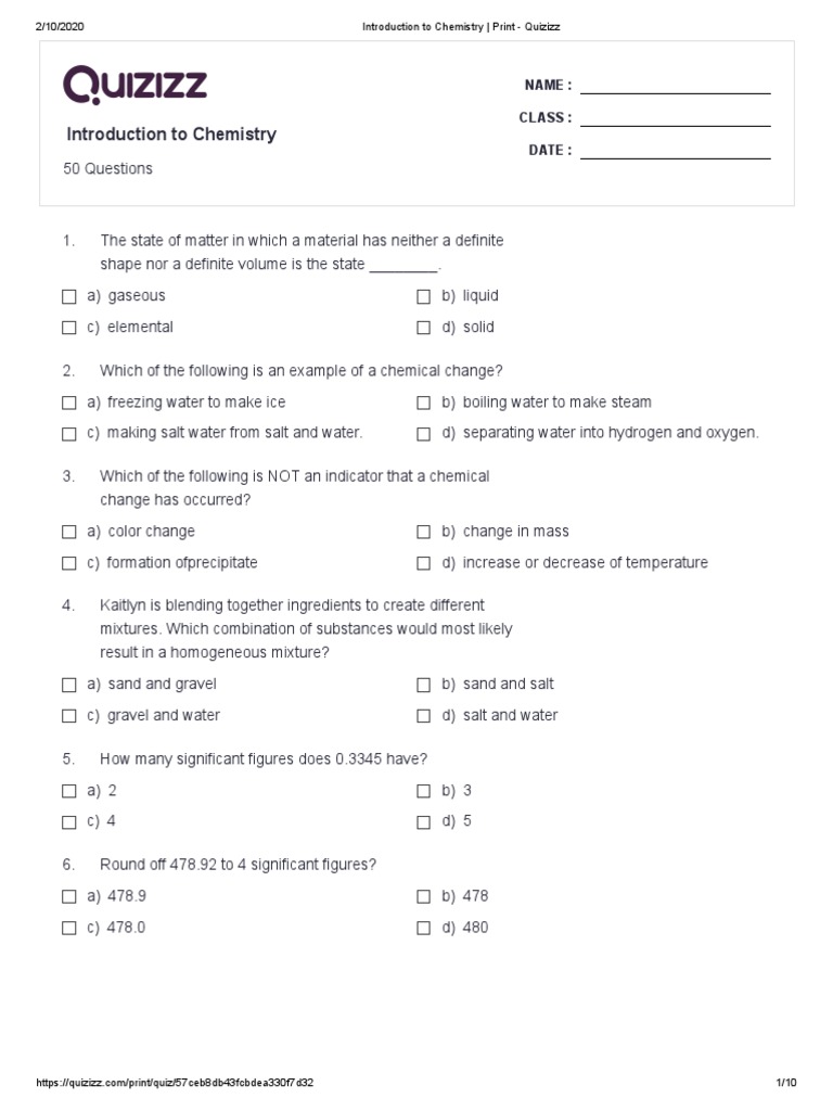 Homogeneous Mixtures in Chemistry | PDF | Mixture | Experiment