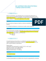 Actividad (Interacción Gravitatoria) Fuerza Gravitatoria Leyes de Keppler