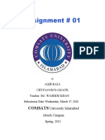 Assignment # 01: Comsats