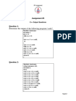 Determine The Output of The Following Program / Code?: Assignment #8