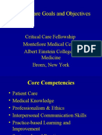 Critical Care Goals and Objectives