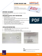 Installation and cleaning guide for NLC EX-650 exit sign