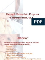 Henoch Schonlein Purpura: Dr. Hendratno Halim, Sp. A