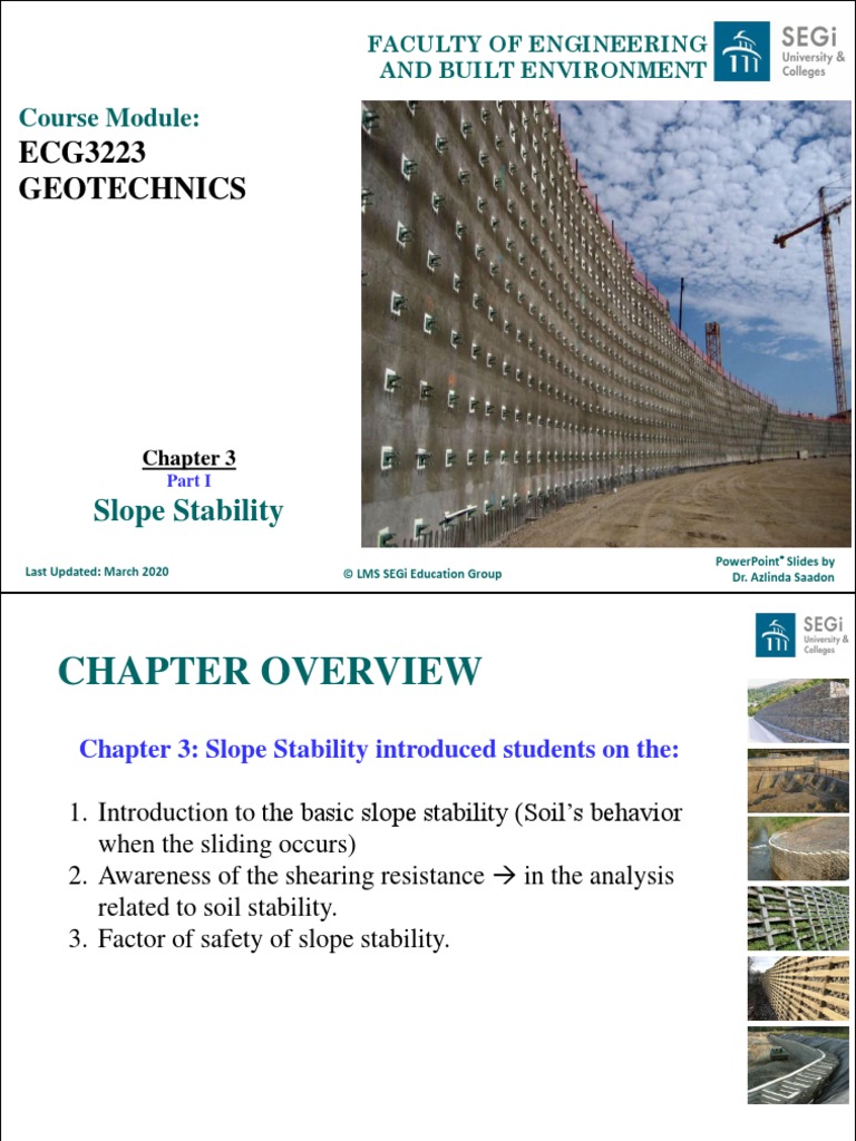 Chapter 3 - Part I - Slope Stability | PDF | Landslide | Soil Mechanics