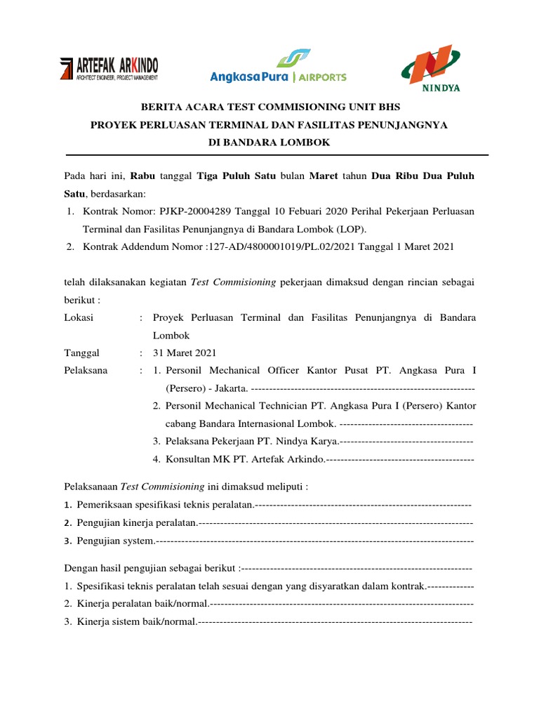 Bhs - Ba Testcom Lombok | PDF | Teknologi & Rekayasa