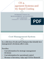 CH 4. Cost Management Systems and Activity-Based Costing: Introduction To Management Accounting 1 6 Edition