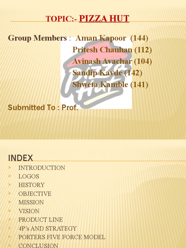 Pizza Hut Pdf Pizza Food And Drink Preparation