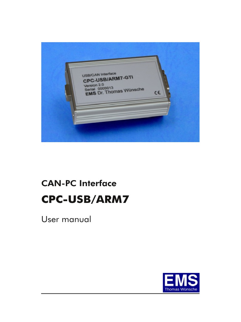 CPC Usb/Arm7: CAN PC Interface | PDF | Usb | Device Driver