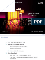 Service Quality Management: Dan Parcheta Network Service Line Service Assurance Manager Accenture October 25, 2006