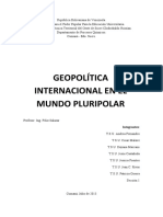 Tema 2 Geopolítica Internacional en el mundo Pluripolar