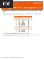 Accuracy and Bounds - Past Paper Questions: Year Series Paper Number