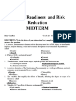 MIDTERM Disaster Readiness and Risk Reduction