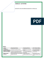 Module 1 and 2 Activities